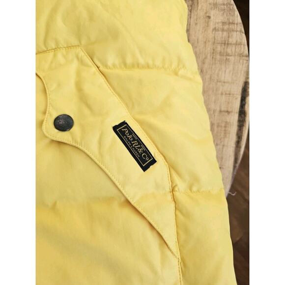 Vintage Polo Ralph Lauren Down Puffer Mens L Black Yellow Puffer Reversible - Picture 12 of 12